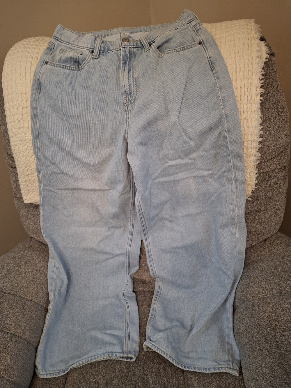 Old Navy Light Blue Baggy Wide Leg Jeans Size 6